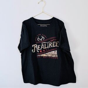 Realtree Charcoal Camo Logo Tee